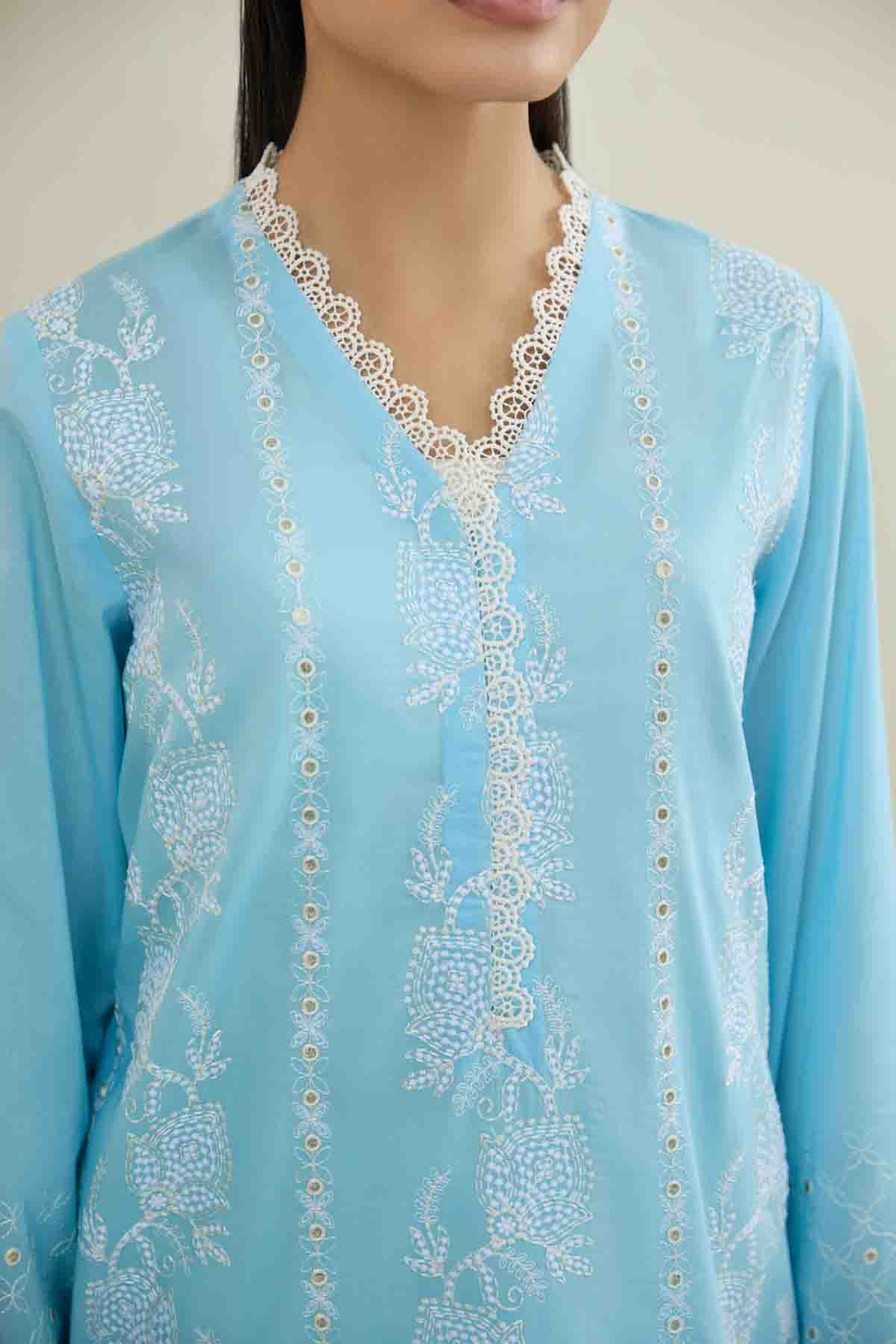 3 PIECE UNSTITCHED - LAWN  |  EMBROIDERED