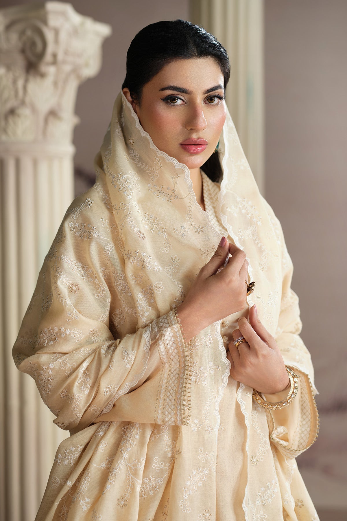 4 PIECE UNSTITCHED - MALMAL | EMBROIDERED