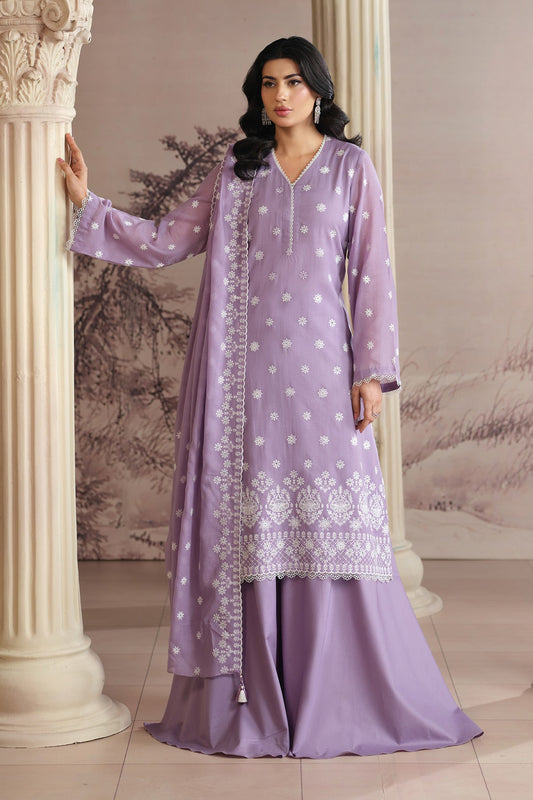 3 PIECE UNSTITCHED - DHAKA MALMAL | EMBROIDERED