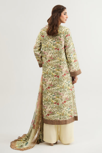 3 PIECE STITCHED - KHADI SILK | PRINTED
