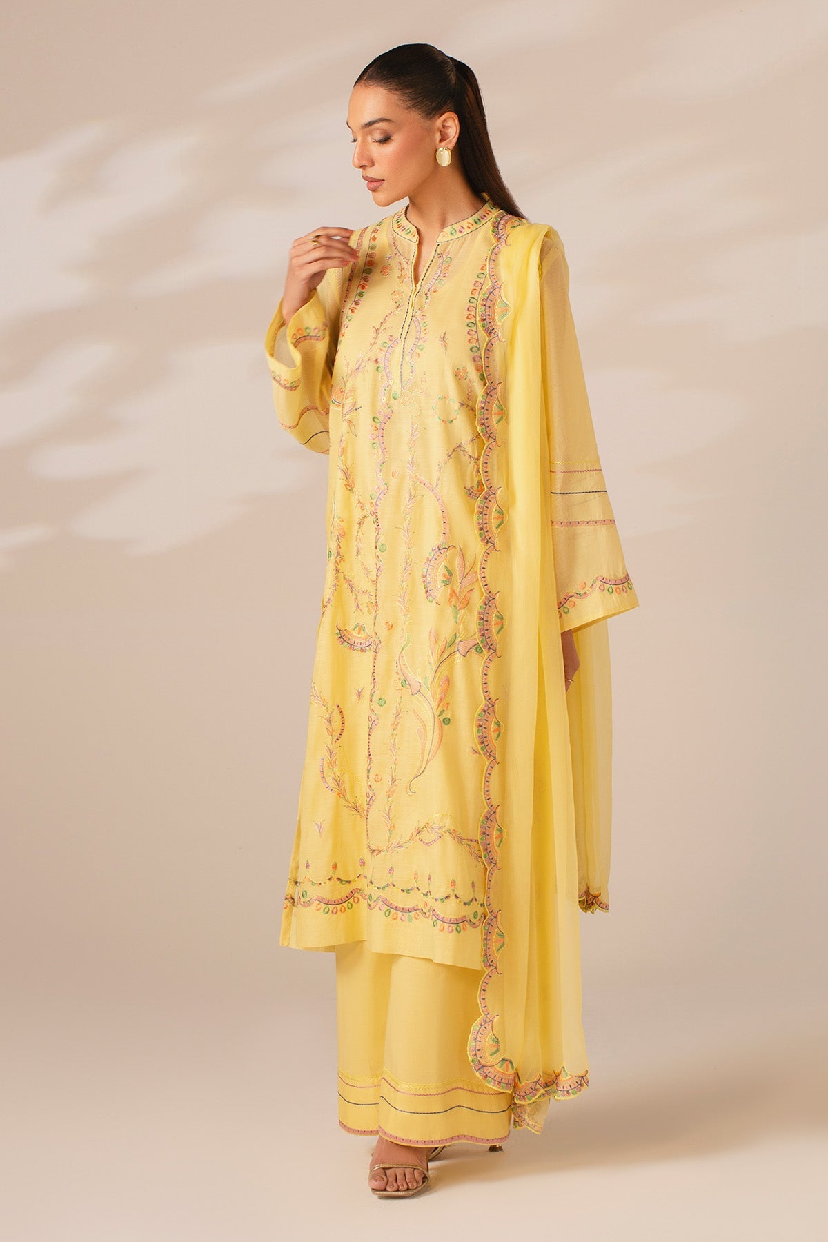 4 PIECE STITCHED - KARA COTTON | EMBROIDERED