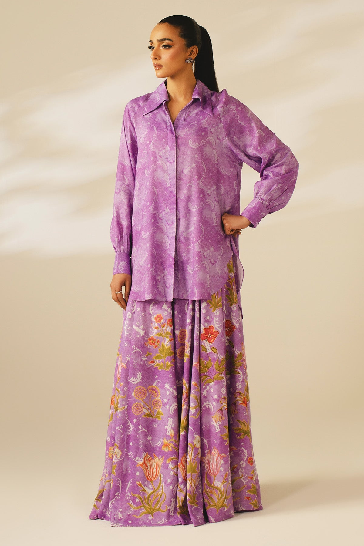 2 PIECE STITCHED - RAW SILK | PRINTED