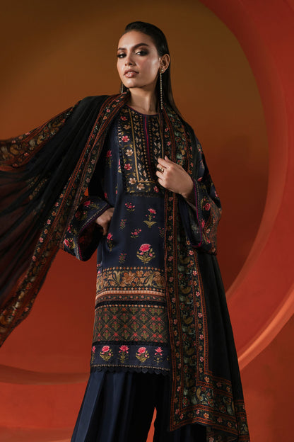 3 PIECE STITCHED - SATIN SILK | PRINTED