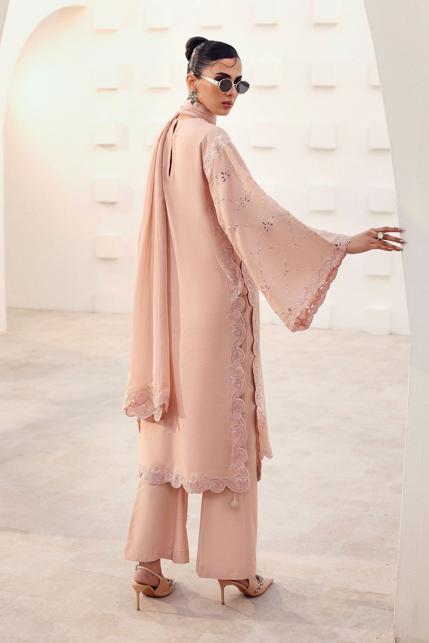 3 PIECE STITCHED - RAW SILK | EMBROIDERED