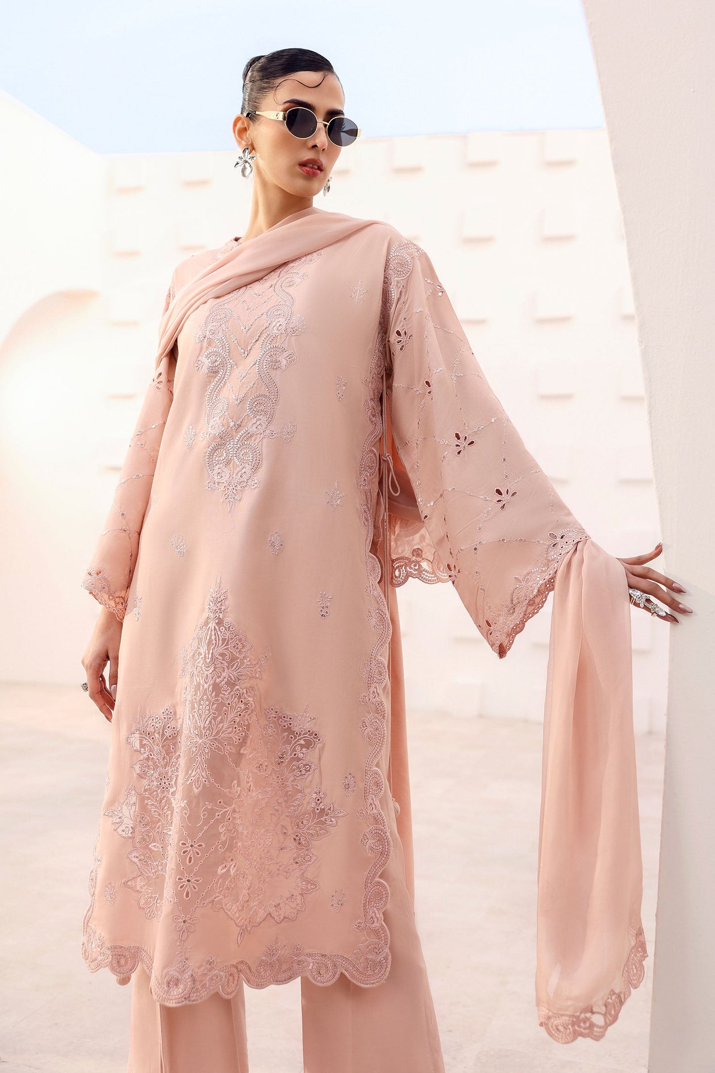 3 PIECE STITCHED - RAW SILK | EMBROIDERED