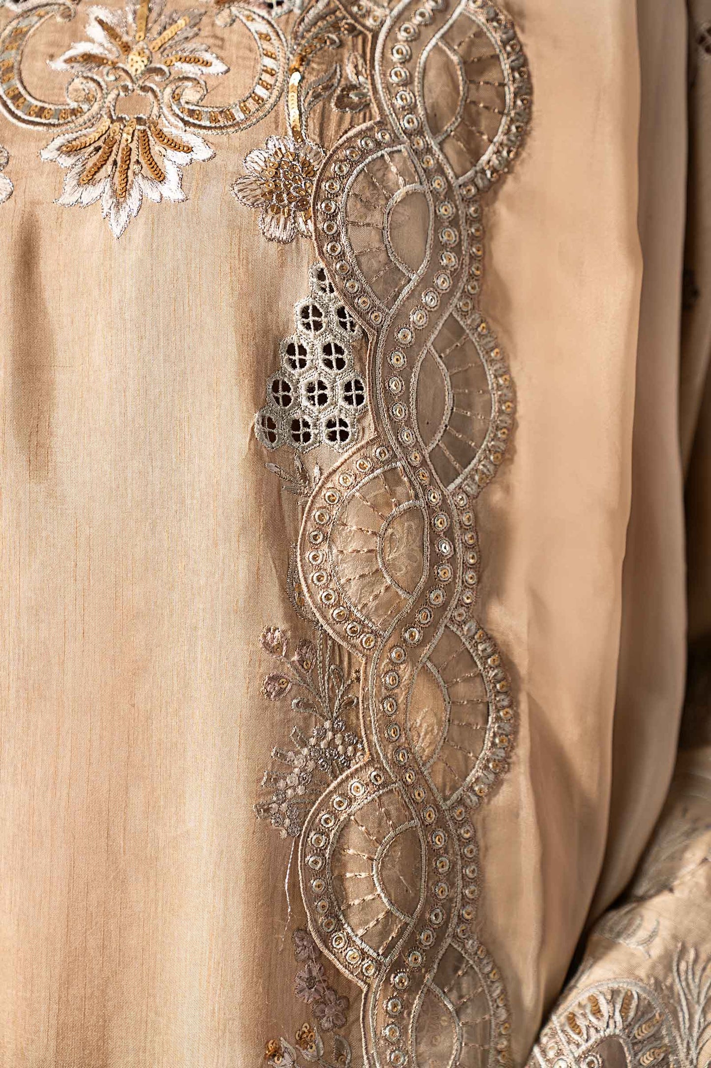3 PIECE STITCHED - RAW SILK | EMBROIDERED