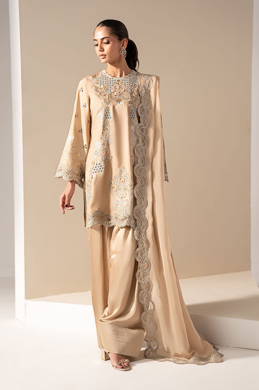 3 PIECE STITCHED - RAW SILK | EMBROIDERED