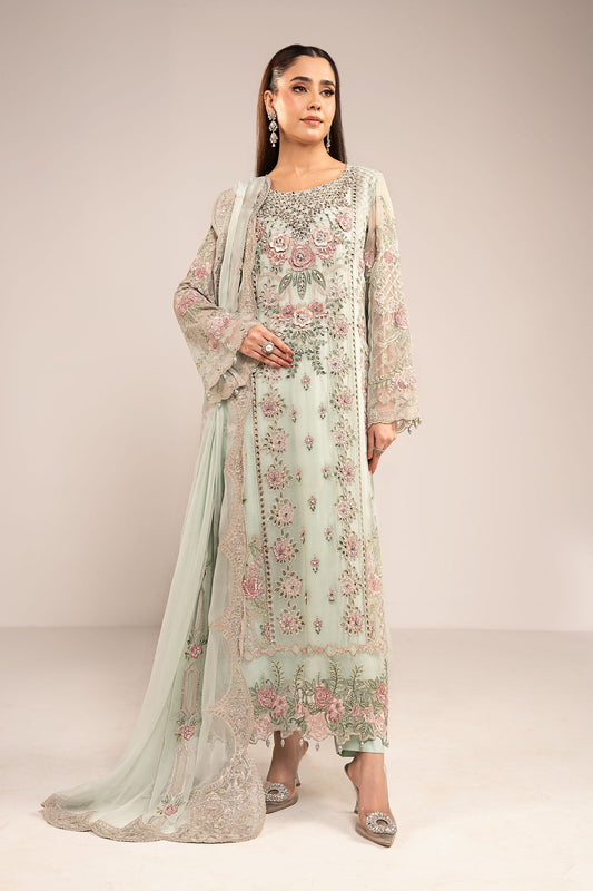 3 PIECE STITCHED - CHIFFON | EMBROIDERED