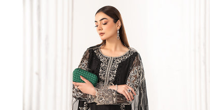 3 PIECE STITCHED - CHIFFON | EMBROIDERED