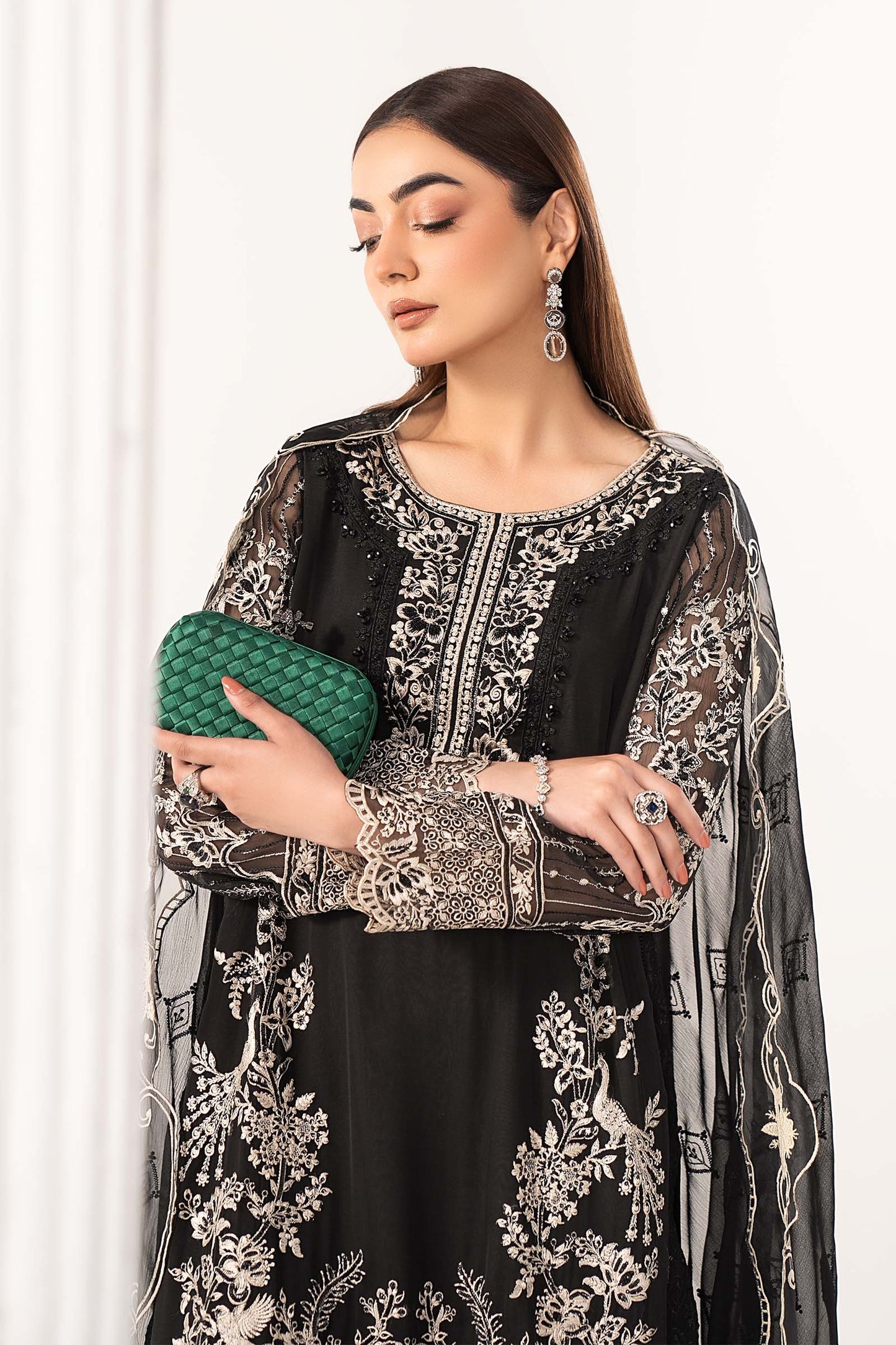 3 PIECE STITCHED - CHIFFON | EMBROIDERED