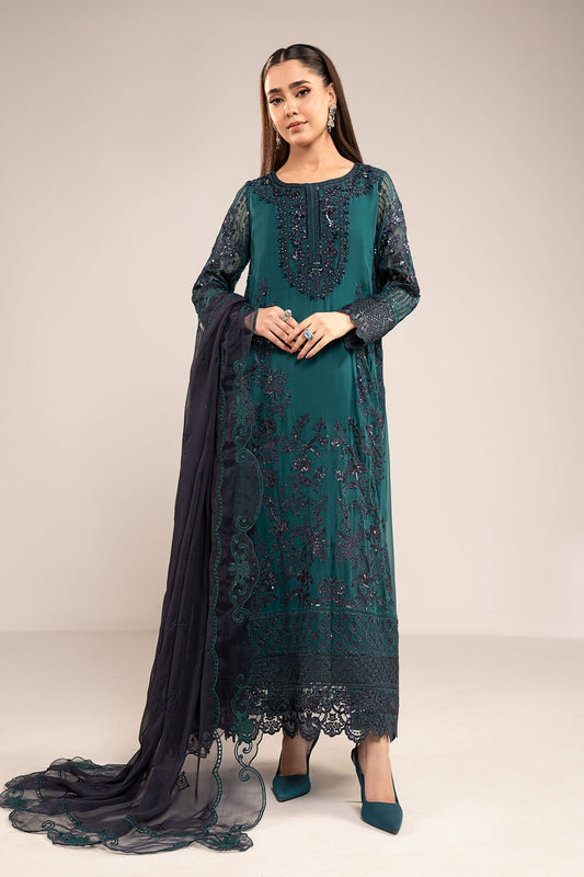 3 PIECE STITCHED - CHIFFON | EMBROIDERED