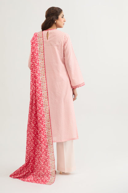 3 PIECE UNSTITCHED - LAWN | EMBROIDERED
