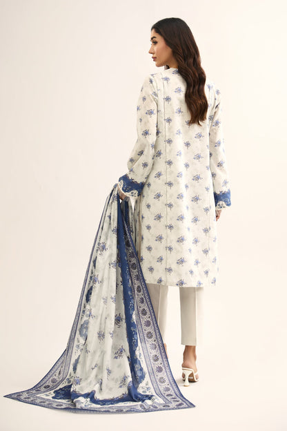 3 PIECE UNSTITCHED - LAWN | EMBROIDERED