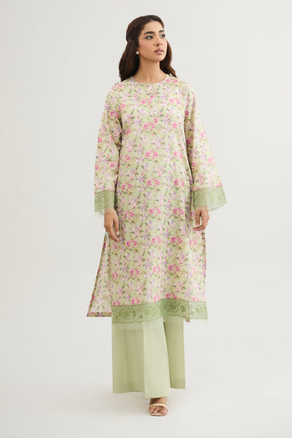 2 PIECE UNSTITCHED - LAWN | EMBROIDERED